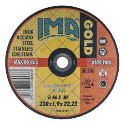 Disco Abrasivo " IMA Gold " Ferro mm 230 * 2,0